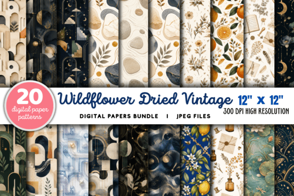Download Wildflower Dried Vintage Flower Patterns - Flower pattern Collection
