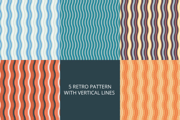 Download Retro Pattern with Vertical Lines - Retro pattern Collection