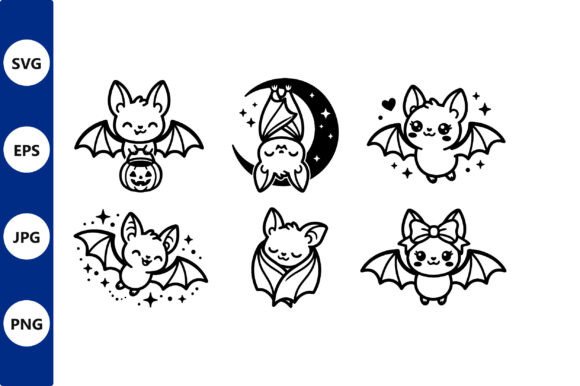 Download Cute Cartoon Bats Halloween Vector - Halloween vector Collection